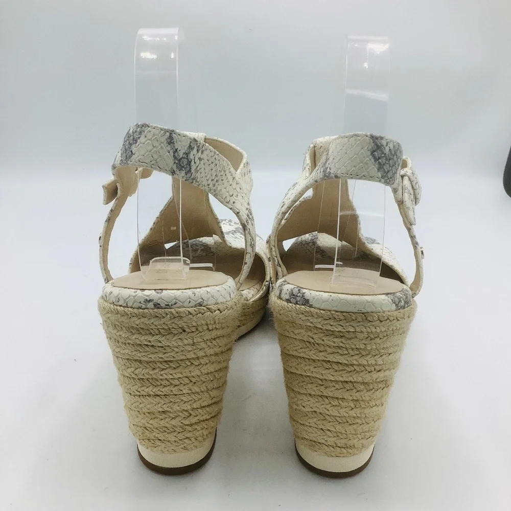 NEW Cole Haan Cloudfeel Embossed Leather Snakeskin‎ Wedge Sandals